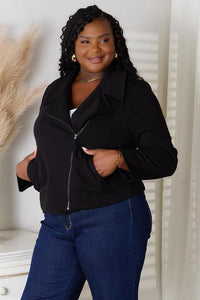 Culture Code Full Size Zip-Up Jacket with Pockets - Happily Ever Atchison Shop Co.