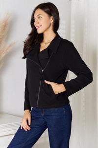 Culture Code Full Size Zip-Up Jacket with Pockets - Happily Ever Atchison Shop Co.