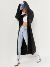 Open Front Long Sleeve Longline Cardigan - 1985 the VAULT Boutique