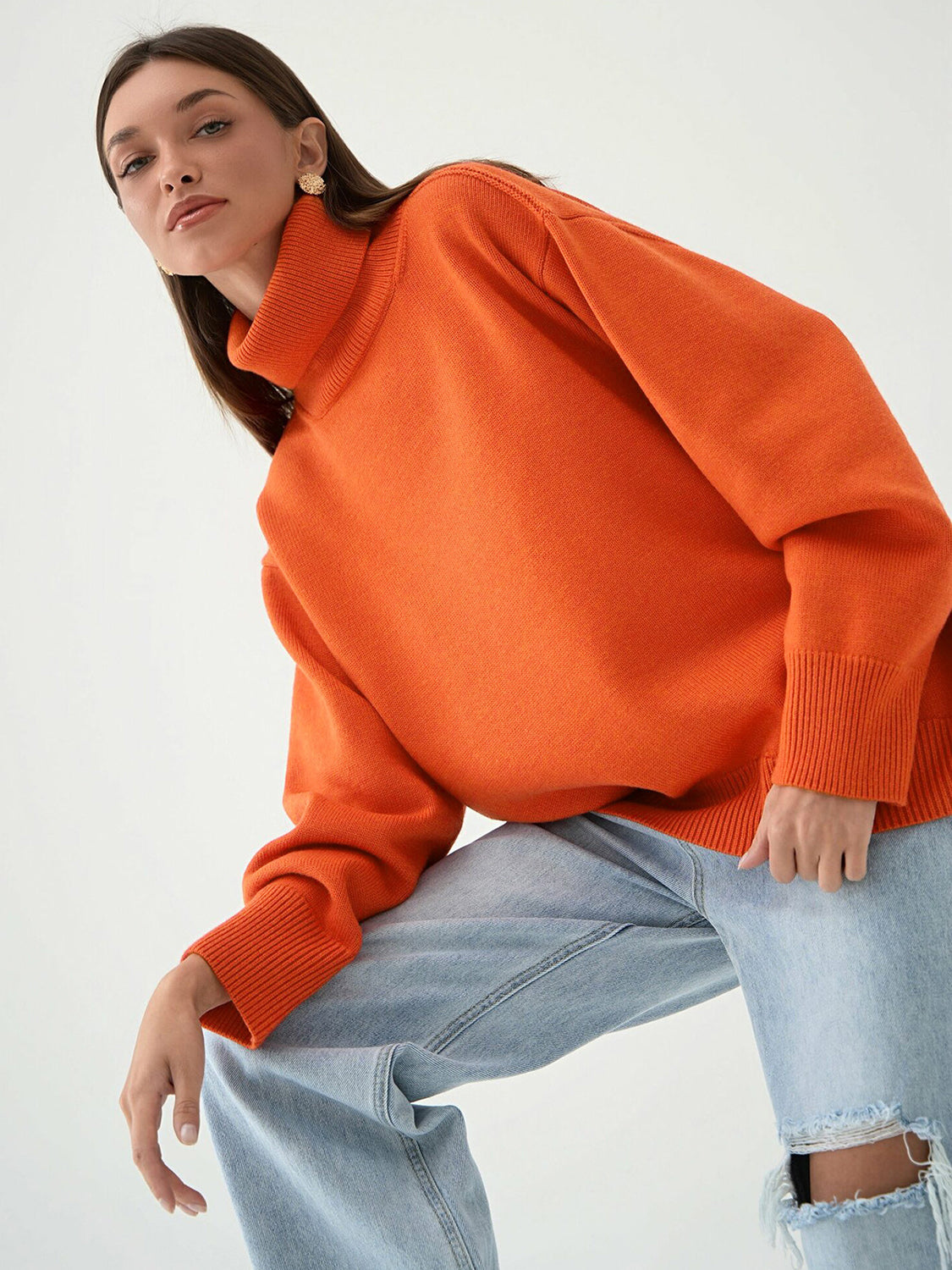 Turtleneck Long Sleeve Sweater - 1985 the VAULT Boutique