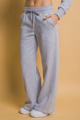 Love Tree Drawstring Wide Leg Sweatpants with Pockets - 1985 the VAULT Boutique