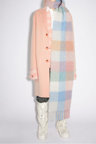 Thermal Fringe Contrast Plaid Scarf - 1985 the VAULT Boutique