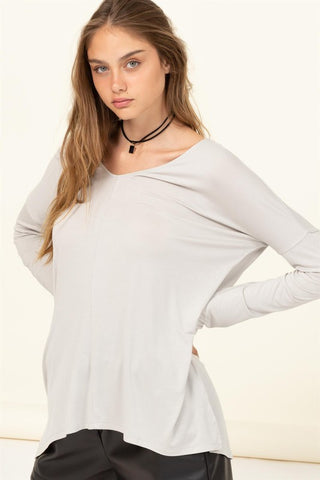 Effortless Endeavor Oversized Long Sleeve Top - 1985 the VAULT Boutique