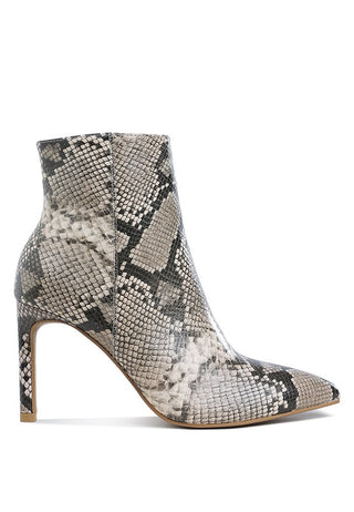 Tatria Textured Stiletto Heel Ankle Boots - 1985 the VAULT Boutique