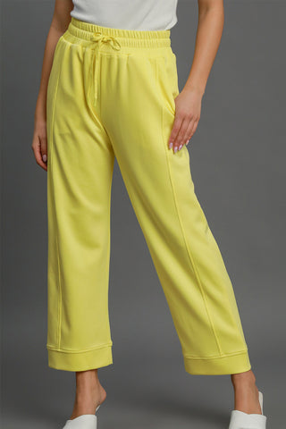 Umgee Drawstring Elastic Waist Wide Leg Pants - 1985 the VAULT Boutique