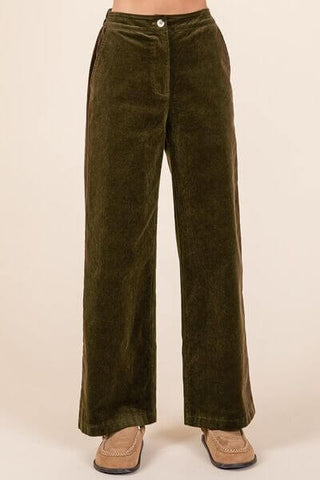 Mittoshop Corduroy Back Elastic Waist Pants - 1985 the VAULT Boutique