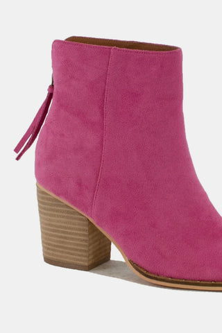 Beast Fashion Suede Point Toe Ankle Booties - 1985 the VAULT Boutique