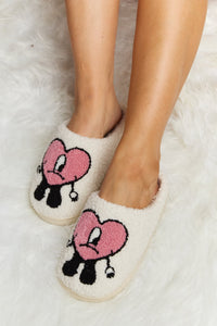 Melody Love Heart Print Plush Slippers - 1985 the VAULT Boutique