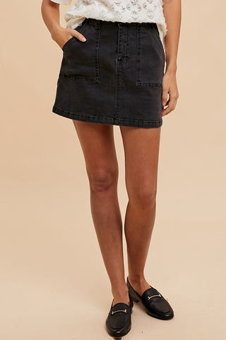 Annie Wear Cargo Denim Mini Skirt - 1985 the VAULT Boutique