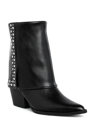 Mariachi Stud Embellished Foldover Boots - 1985 the VAULT Boutique