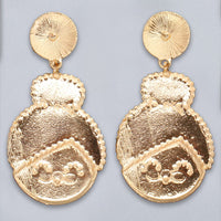 Rhinestone Alloy Mrs. Claus Earrings - 1985 the VAULT Boutique