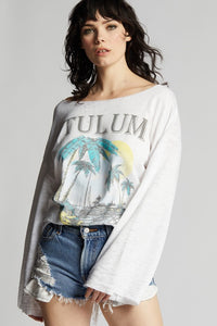 Take Me To Tulum Fleece Bell Sleeve Sweatshirt - 1985 the VAULT Boutique