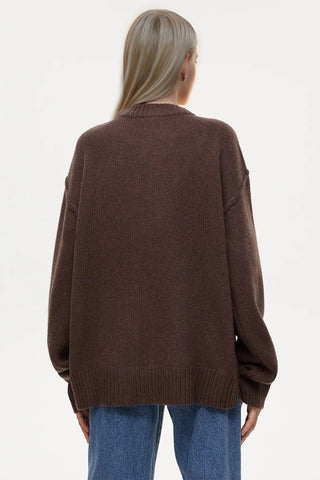 Basic Bae Round Neck Dropped Shoulder Sweater - 1985 the VAULT Boutique