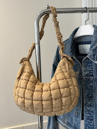 Bubble Texture Ruched Strap Quilted Shoulder Bag - 1985 the VAULT Boutique