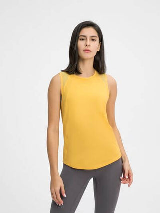 Millennia Cutout Back Round Neck Active Tank - 1985 the VAULT Boutique