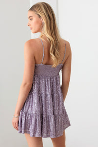 Le Lis Sequin Babydoll Tiered Mini Dress - 1985 the VAULT Boutique