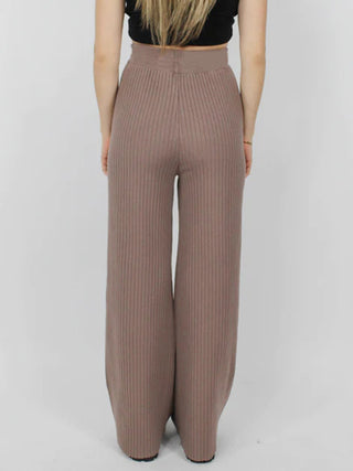 Ribbed Wide Leg Sweater Pants - 1985 the VAULT Boutique