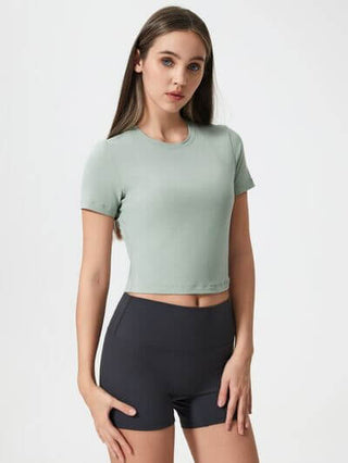 Millennia Round Neck Short Sleeve Active T-Shirt - 1985 the VAULT Boutique