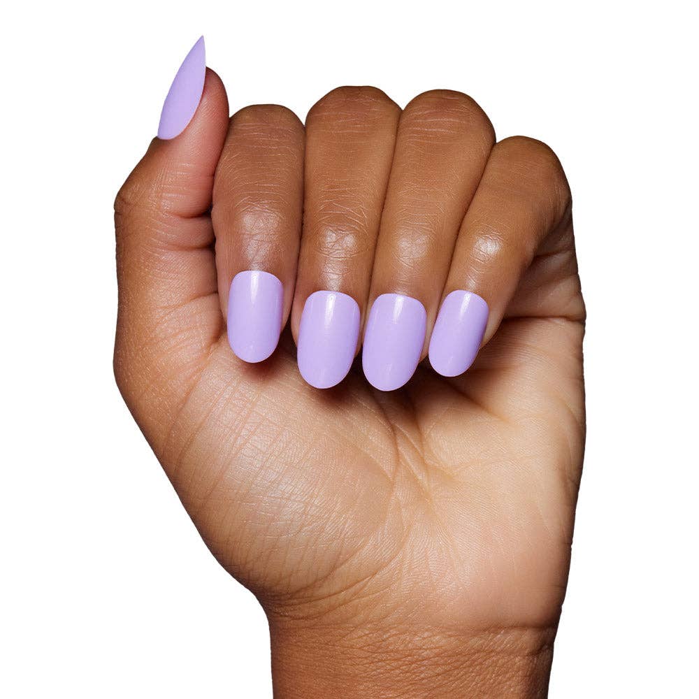 Lilac Press-On Nails|Short Round Shape|Spring Press on Nails
