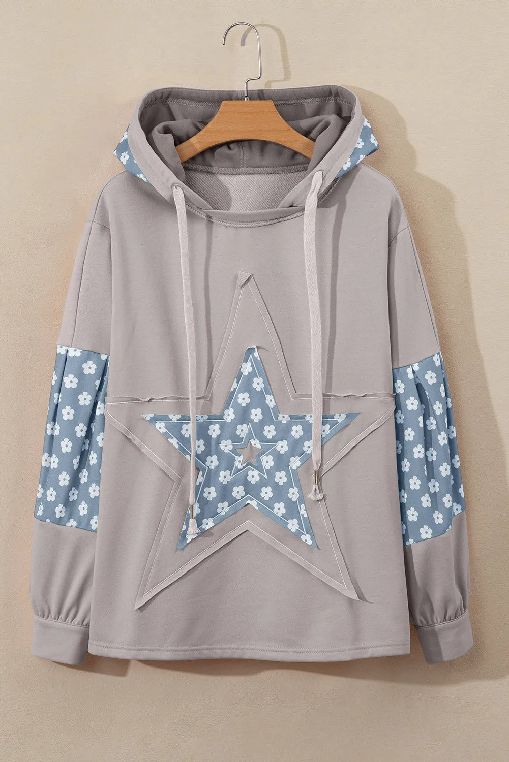 Drawstring Star Long Sleeve Hoodie - 1985 the VAULT Boutique