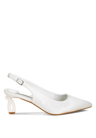 Vinca Satin Pointed Toe Slingbacks - 1985 the VAULT Boutique