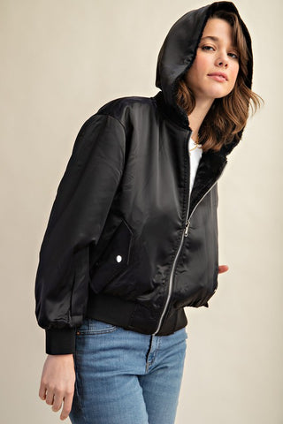 REVERSIBLE ALL WEATHER FUR LINED BOMBER JACKET - 1985 the VAULT Boutique