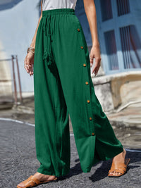 Full Size Tassel Wide Leg Pants - 1985 the VAULT Boutique