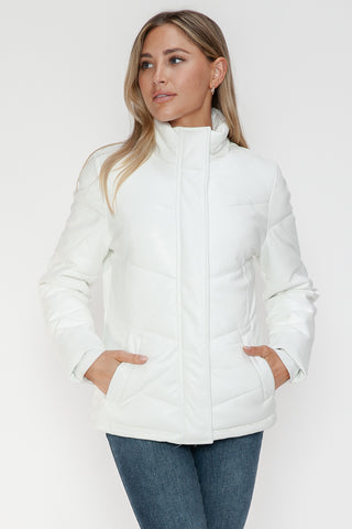 Snobbish Pocketed Zip Up Turtleneck Puffer Jacket - 1985 the VAULT Boutique