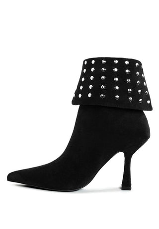 Piccini Stud Embellished Foldover Heel Boots - 1985 the VAULT Boutique