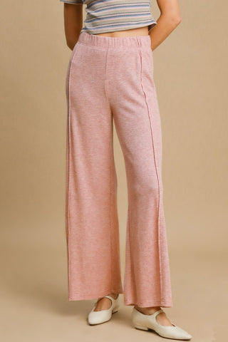 Umgee Elastic Waist Wide Leg Knit Pants - 1985 the VAULT Boutique