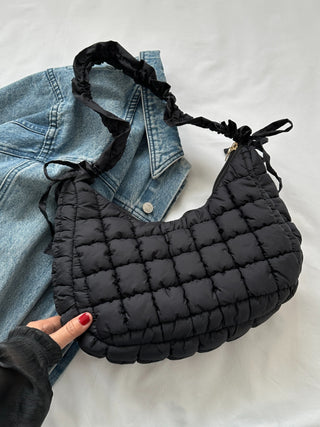 Bubble Texture Ruched Strap Quilted Shoulder Bag - 1985 the VAULT Boutique