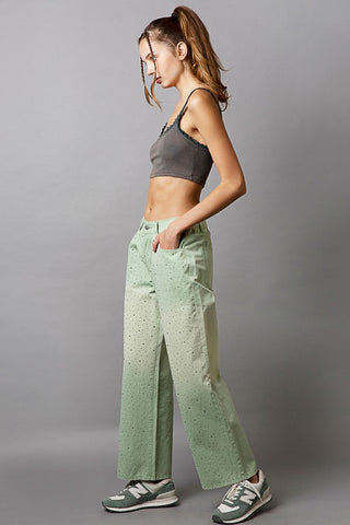 POL Embellishments Gradient Wide Leg Pants - 1985 the VAULT Boutique