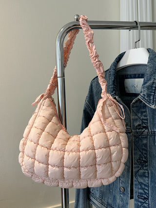 Bubble Texture Ruched Strap Quilted Shoulder Bag - 1985 the VAULT Boutique