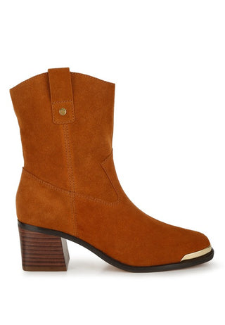 Emberly Suede Square Toe Ankle Boots - 1985 the VAULT Boutique