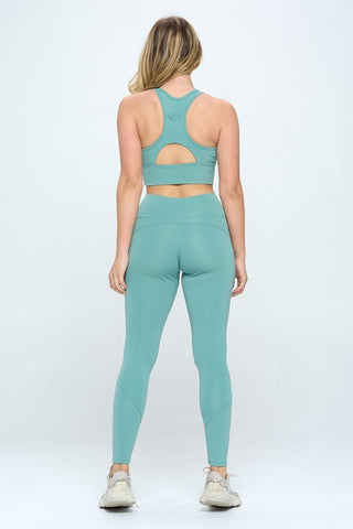 Two Piece Activewear Set with Cut-Out Detail - 1985 the VAULT Boutique