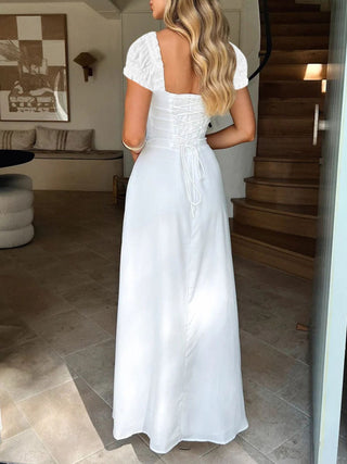 Devine Sweetheart Neck Short Sleeve Maxi Dress - 1985 the VAULT Boutique