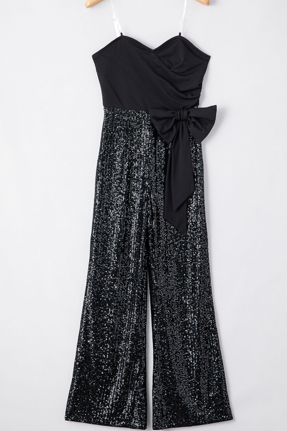 Bow Sequin Wide Leg Jumpsuit - 1985 the VAULT Boutique