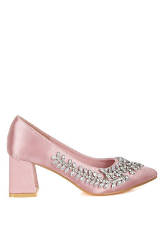 Abatina Satin Diamante Embellished Pumps - 1985 the VAULT Boutique