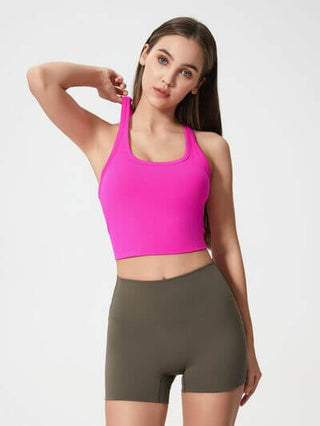 Millennia Scoop Neck Active Tank with Detachable Chest Pads - 1985 the VAULT Boutique