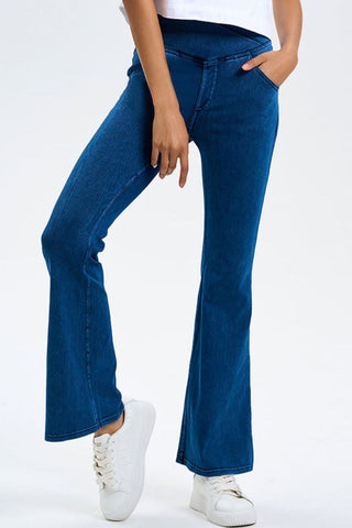 Basic Bae Pocketed Highly Stretchy Bootcut Jeans - 1985 the VAULT Boutique