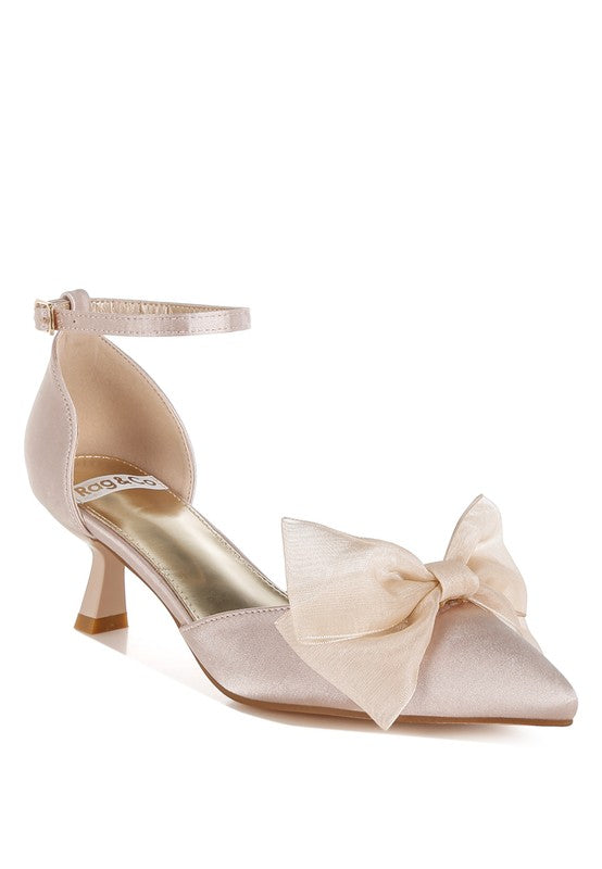 Cadell Bow Detail Satin Sandals - 1985 the VAULT Boutique