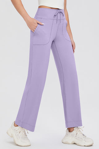 Basic Bae Full Size Drawstring High Waist Pants with Pockets - 1985 the VAULT Boutique