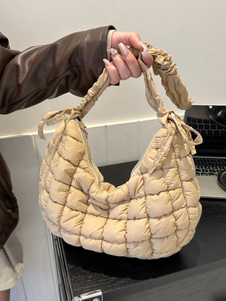 Bubble Texture Ruched Strap Quilted Shoulder Bag - 1985 the VAULT Boutique