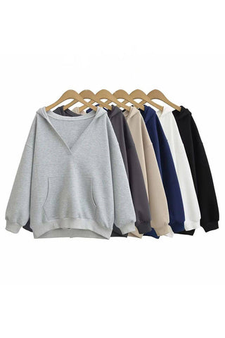 Basic Bae Kangaroo Pocket Long Sleeve Hoodie - 1985 the VAULT Boutique