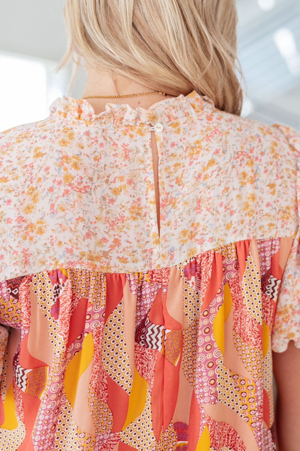 Day Dreamer Mixed Floral Top in Mauve - Happily Ever Atchison Shop Co.