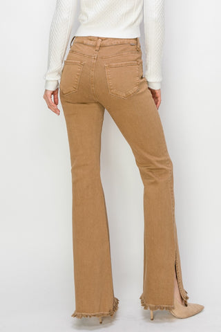 RISEN Bailey Full Size High Waist Side Slit Flare Jeans - 1985 the VAULT Boutique