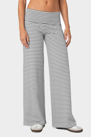 Striped Wide Leg Pants - 1985 the VAULT Boutique