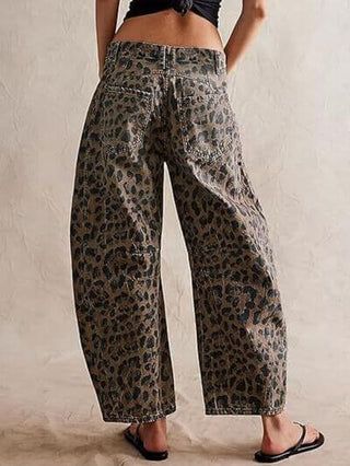 Leopard Wide Leg Jeans - 1985 the VAULT Boutique