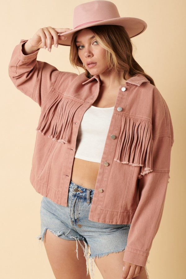 Mittoshop Fringe Detail Cotton Twill Jacket - 1985 the VAULT Boutique