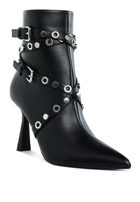 Jaunts Eyelets & Studs Harness Heel Boots - 1985 the VAULT Boutique